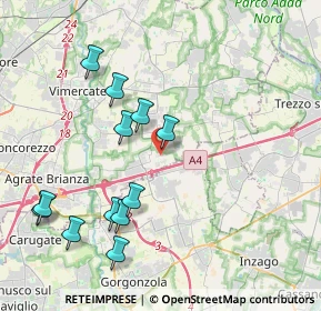 Mappa Via Alessandro Manzoni, 20873 Cavenago di Brianza MB, Italia (4.22083)