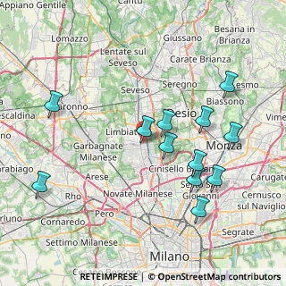 Mappa Via Carlo Farini, 20037 Paderno Dugnano MI, Italia (8.10167)