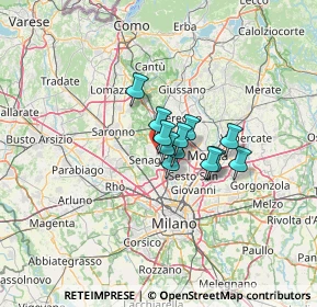 Mappa Via Carlo Farini, 20037 Paderno Dugnano MI, Italia (6.93667)