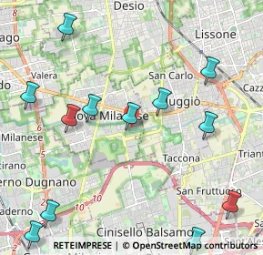 Mappa Via Cecco Angiolieri, 20834 Nova Milanese MB, Italia (2.65833)