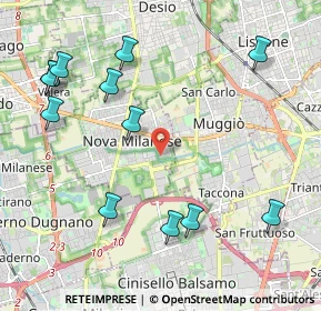 Mappa Via Cecco Angiolieri, 20834 Nova Milanese MB, Italia (2.4725)
