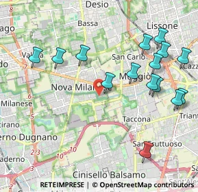 Mappa Via Cecco Angiolieri, 20834 Nova Milanese MB, Italia (2.298)