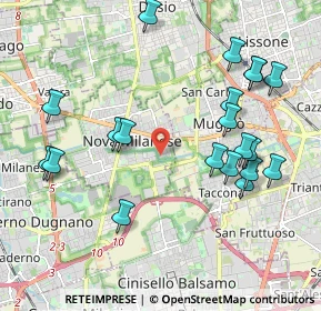 Mappa Via Cecco Angiolieri, 20834 Nova Milanese MB, Italia (2.2045)