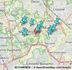 Mappa Via Cecco Angiolieri, 20834 Nova Milanese MB, Italia (1.29583)