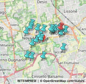 Mappa Via Cecco Angiolieri, 20834 Nova Milanese MB, Italia (1.3655)