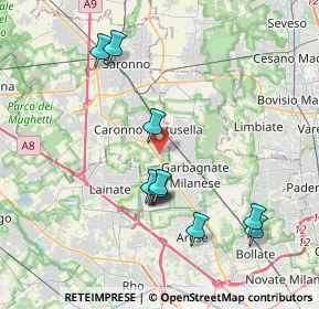 Mappa Via Don Pino Ballabio, 21042 Caronno Pertusella VA, Italia (3.68727)