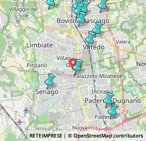 Mappa Via Giovine Italia, 20812 Limbiate MB, Italia (2.43417)