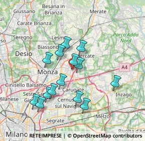 Mappa Via Giuseppe Mazzini, 20863 Concorezzo MB, Italia (6.50714)
