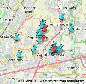 Mappa Via Giuseppe Mazzini, 20863 Concorezzo MB, Italia (1.434)