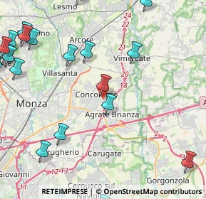 Mappa Via Giuseppe Mazzini, 20863 Concorezzo MB, Italia (6.1715)