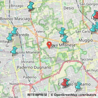 Mappa Via G. Saragat, 20054 Nova Milanese MB, Italia (3.545)