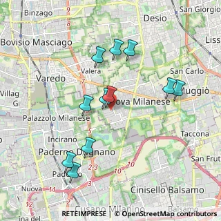 Mappa Via G. Saragat, 20054 Nova Milanese MB, Italia (1.84545)