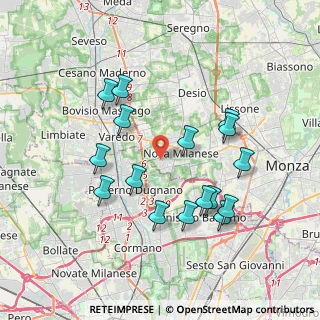 Mappa Via G. Saragat, 20054 Nova Milanese MB, Italia (3.66125)