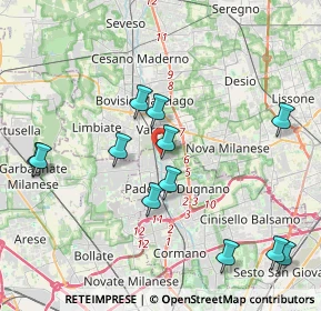 Mappa Via Garibaldi, 20037 Paderno Dugnano MI, Italia (4.30417)