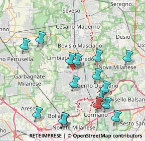Mappa Via 8 Marzo, 20812 Limbiate MB, Italia (4.39813)