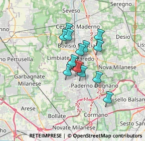 Mappa Via 8 Marzo, 20812 Limbiate MB, Italia (2.37769)
