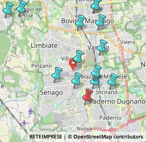 Mappa Via 8 Marzo, 20812 Limbiate MB, Italia (2.16357)