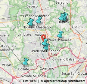 Mappa Viale Bagatti, 20037 Paderno Dugnano MI, Italia (3.68818)