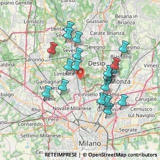 Mappa Viale Bagatti, 20030 Paderno Dugnano MI, Italia (6.9425)