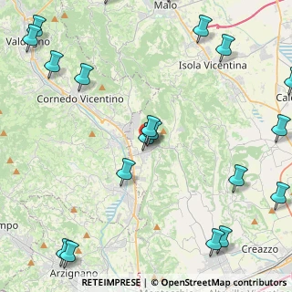 Mappa Via Villa, 36070 Cornedo Vicentino VI, Italia (6.3365)