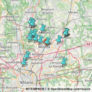 Mappa Via Lecco, 20864 Monza MB, Italia (6.83412)