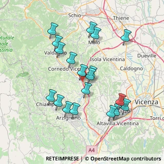 Mappa Superstrada Pedemontana Veneta, 36070 Brogliano VI, Italia (7.38263)