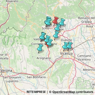 Mappa Superstrada Pedemontana Veneta, 36070 Brogliano VI, Italia (10.42786)