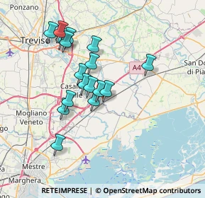 Mappa Via Giambattista Tiepolo, 31056 Roncade TV, Italia (6.32118)