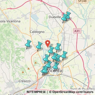 Mappa Via Cavour Caldogno, 36030 Costabissara VI, Italia (3.69929)