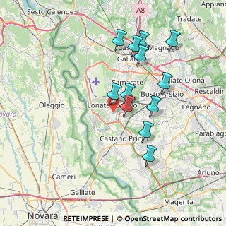 Mappa Via Pisa, 21015 Lonate Pozzolo VA, Italia (6.90667)