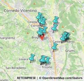 Mappa Via Giuseppe Garibaldi, 36070 Brogliano VI, Italia (1.6575)