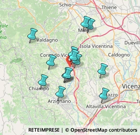 Mappa Via Giuseppe Garibaldi, 36070 Brogliano VI, Italia (5.68929)