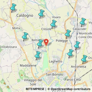 Mappa CAP, 36030 Caldogno-rettorgole-cresole , Italia (2.53818)