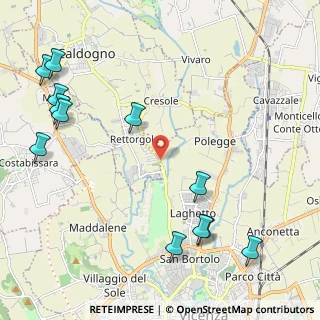 Mappa CAP, 36030 Caldogno-rettorgole-cresole , Italia (2.81083)