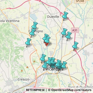 Mappa CAP, 36030 Caldogno-rettorgole-cresole , Italia (3.85474)