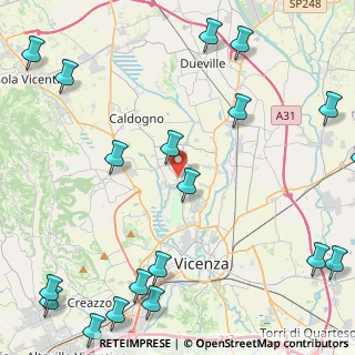Mappa CAP, 36030 Caldogno-rettorgole-cresole , Italia (6.7185)