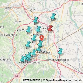 Mappa CAP, 36030 Caldogno-rettorgole-cresole , Italia (7.50588)