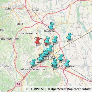 Mappa CAP, 36030 Caldogno-rettorgole-cresole , Italia (6.19933)