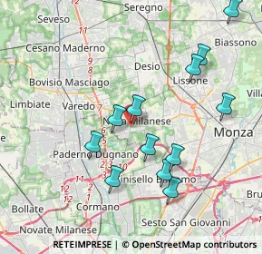 Mappa Via Giuseppe Garibaldi, 20834 Nova Milanese MB, Italia (3.8775)