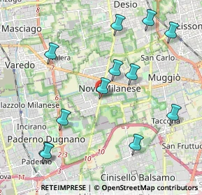 Mappa Via Giuseppe Garibaldi, 20834 Nova Milanese MB, Italia (2.27917)