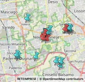 Mappa Via Giuseppe Garibaldi, 20834 Nova Milanese MB, Italia (1.6525)