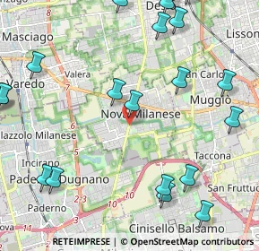 Mappa Via Giuseppe Garibaldi, 20834 Nova Milanese MB, Italia (2.8735)