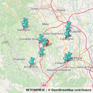 Mappa Via San Sebastiano, 36070 Castelgomberto VI, Italia (7.57091)