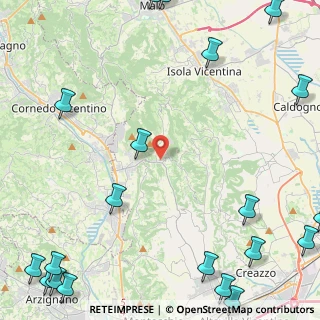 Mappa Via San Sebastiano, 36070 Castelgomberto VI, Italia (7.6355)
