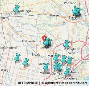 Mappa Via San Benedetto, 30037 Scorzè VE, Italia (9.8815)