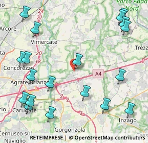 Mappa Via Cristoforo Colombo, 20873 Cavenago di Brianza MB, Italia (5.55842)