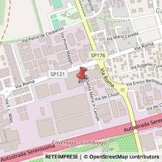 Mappa Via Santa Maria in Campo, 6, 20873 Cavenago di Brianza, Monza e Brianza (Lombardia)