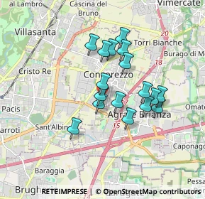 Mappa Via Walter Tobagi, 20863 Concorezzo MB, Italia (1.38765)