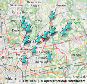 Mappa Via Walter Tobagi, 20863 Concorezzo MB, Italia (6.11176)