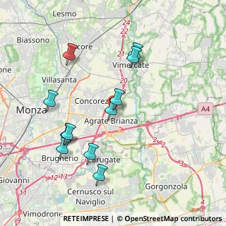 Mappa Via Rodolfo Morandi, 20864 Agrate Brianza MB, Italia (3.88364)